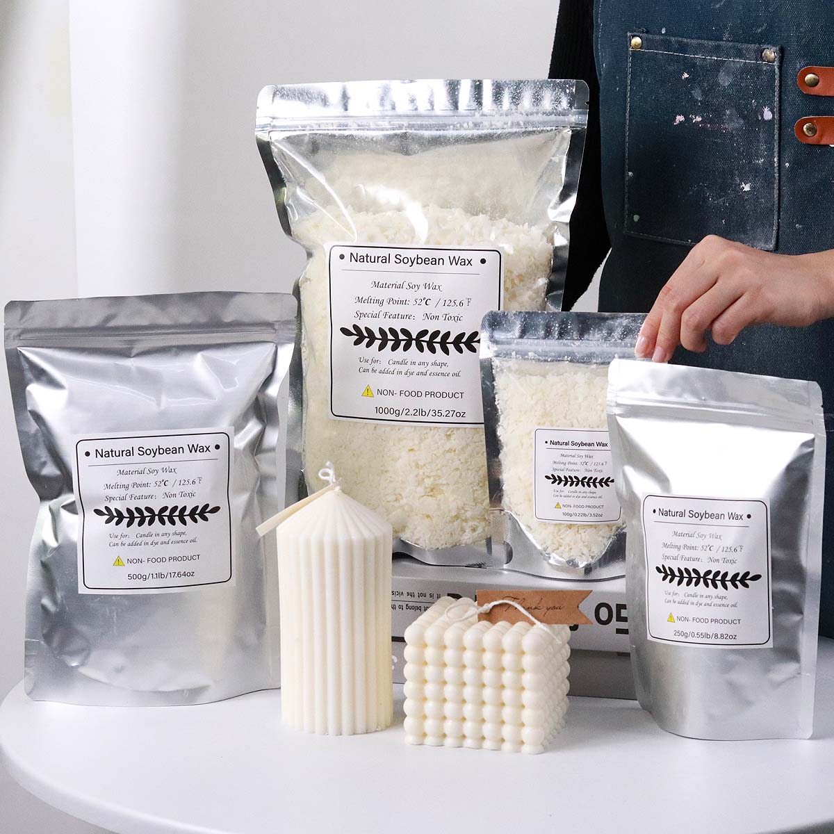 Candle Supplies Bulk - 500g/1kg escamas de cera de soja