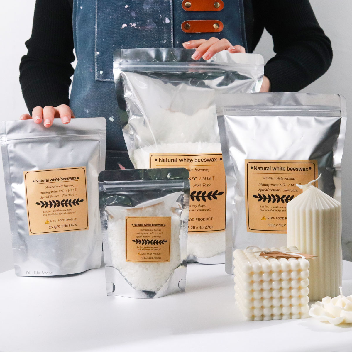Candle Supplies Bulk - Cera de abejas blanca, vela perfumada
