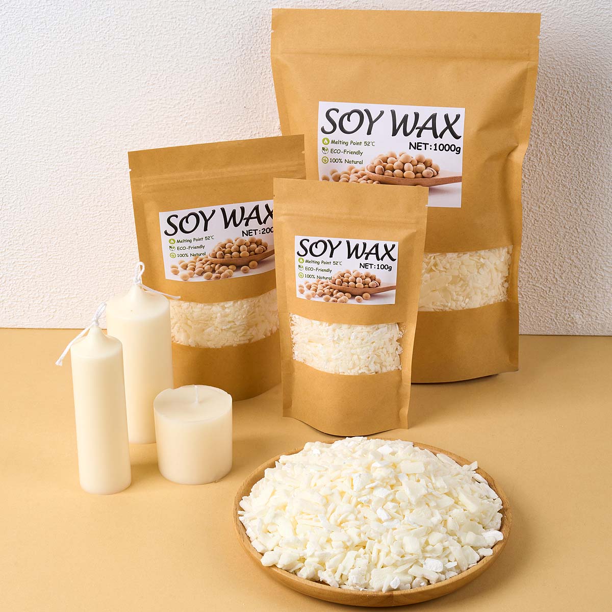 Candle Supplies Bulk - Cera de soja blanca pura de