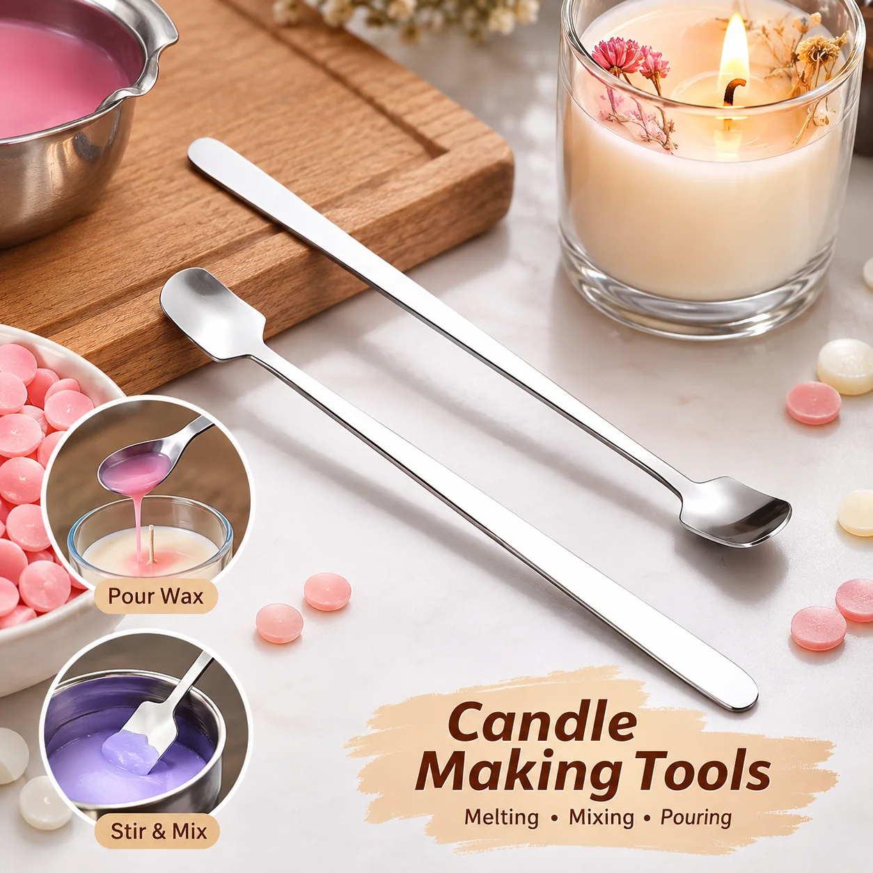 Juego de cucharas para hacer v - Candle Supplies Bulk reseña y precio