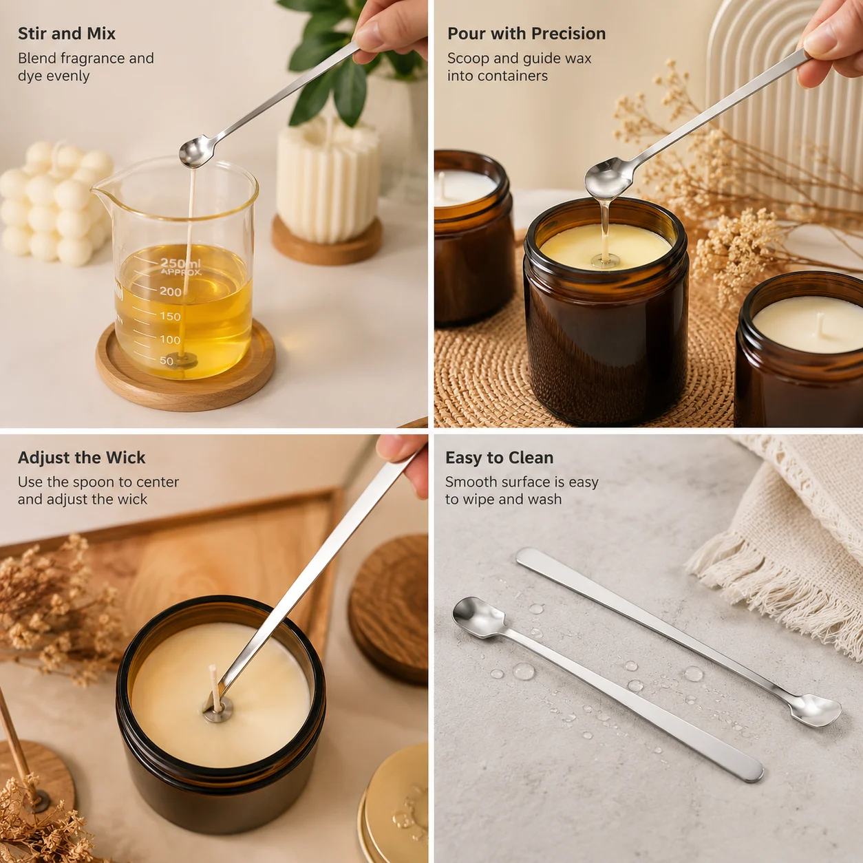 Juego de cucharas para hacer v - Candle Supplies Bulk reseña y precio