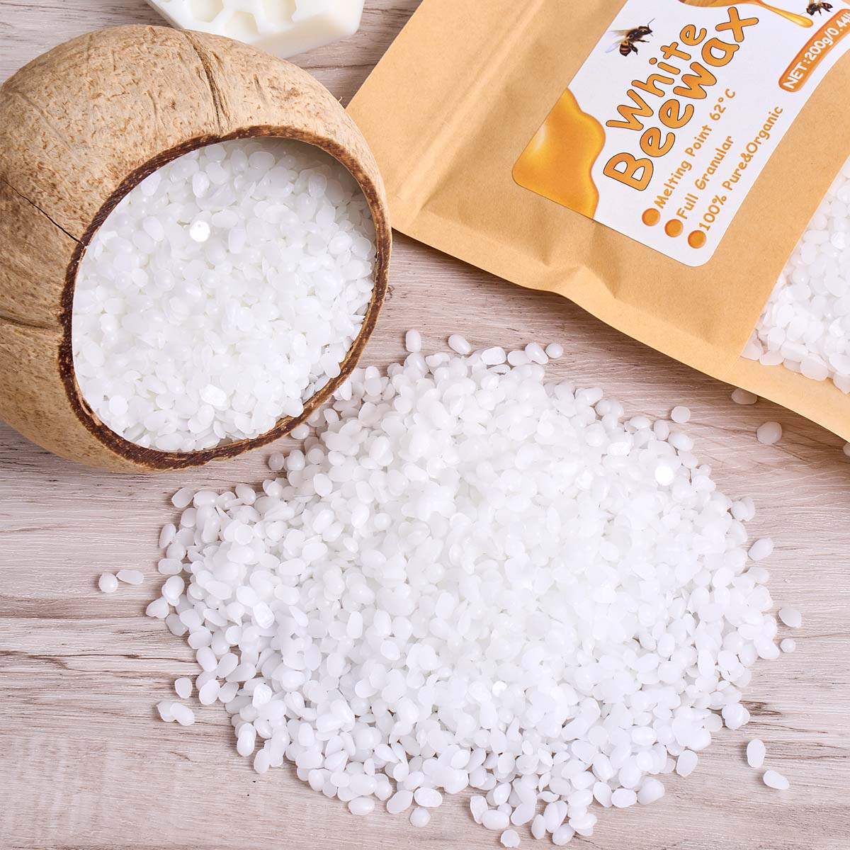 Cera de abejas blanca de 1000g - Candle Supplies Bulk reseña y precio