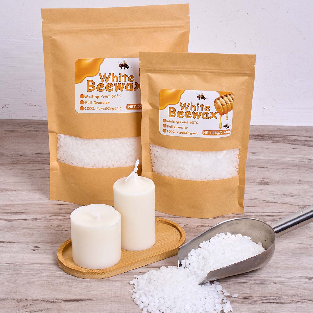 Cera de abejas blanca de 1000g - Candle Supplies Bulk reseña y precio
