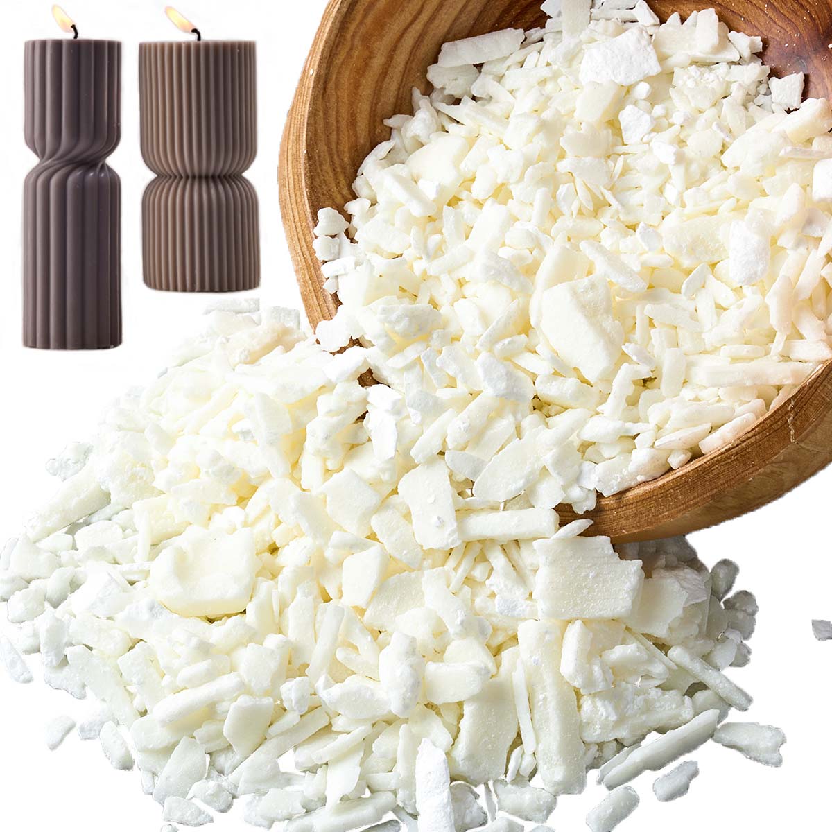 Cera de soja blanca pura de 1  - Candle Supplies Bulk reseña y precio