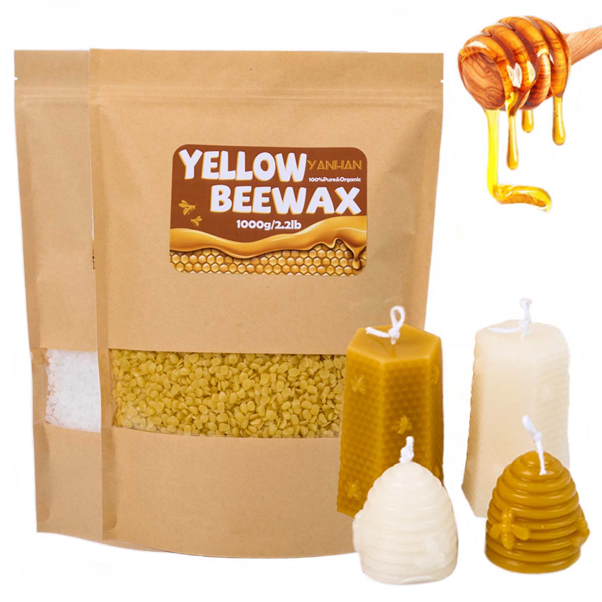 1000g puro Natural Granular bl - Candle Supplies Bulk reseña y precio