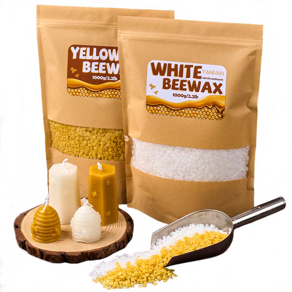 1000g puro Natural Granular bl - Candle Supplies Bulk reseña y precio