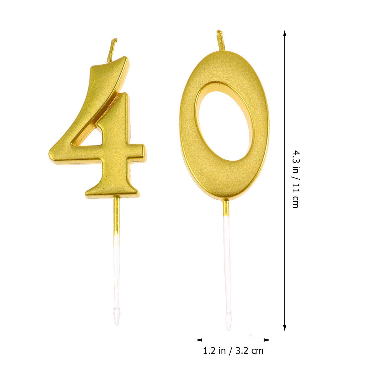 2 velas doradas con forma de n - Candle For Supplies reseña y precio